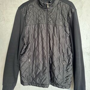 Hugo Boss Men's Quilted Front on Knit Wool Jacket